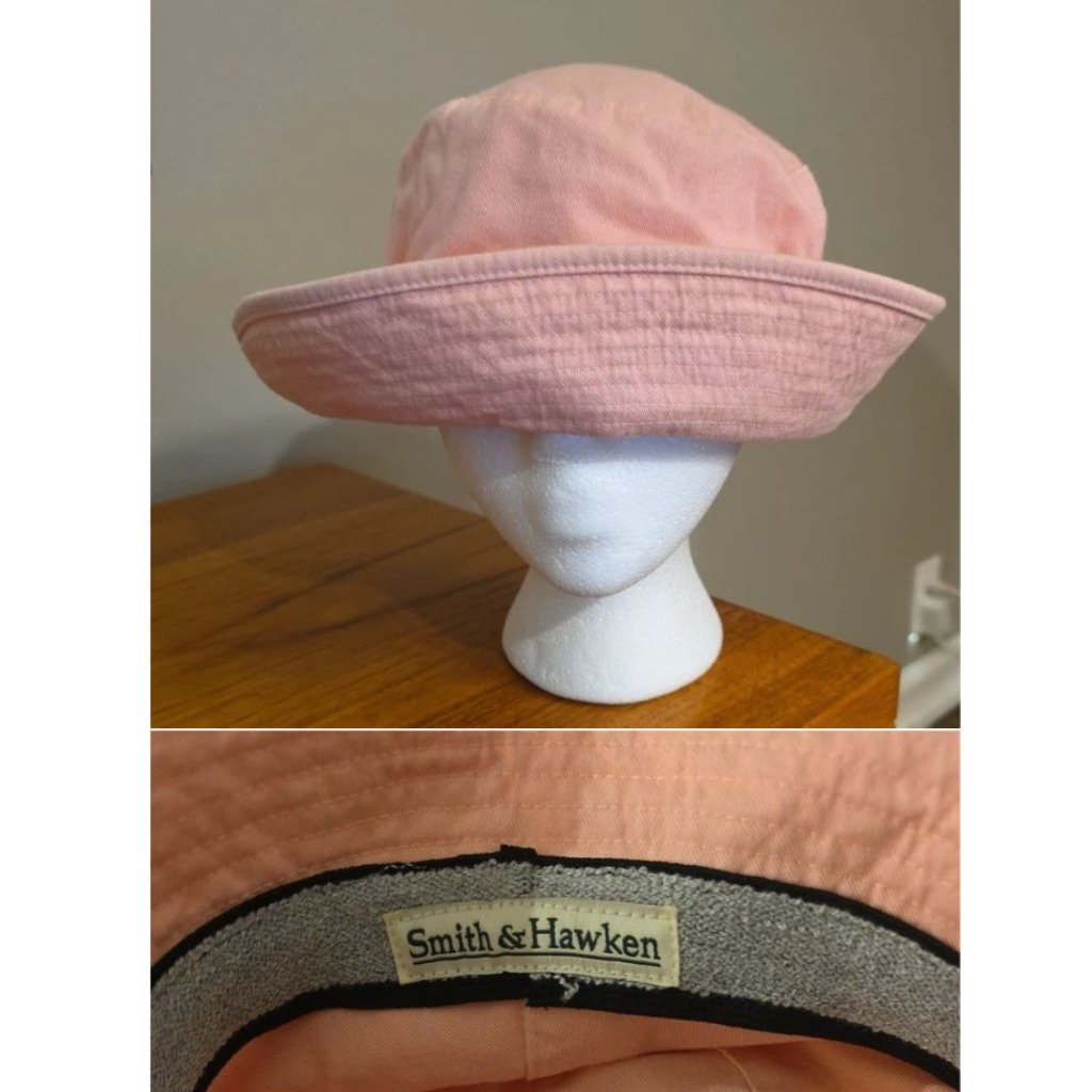 Vintage Smith  Hawken Bucket Hat  Pink Cotton